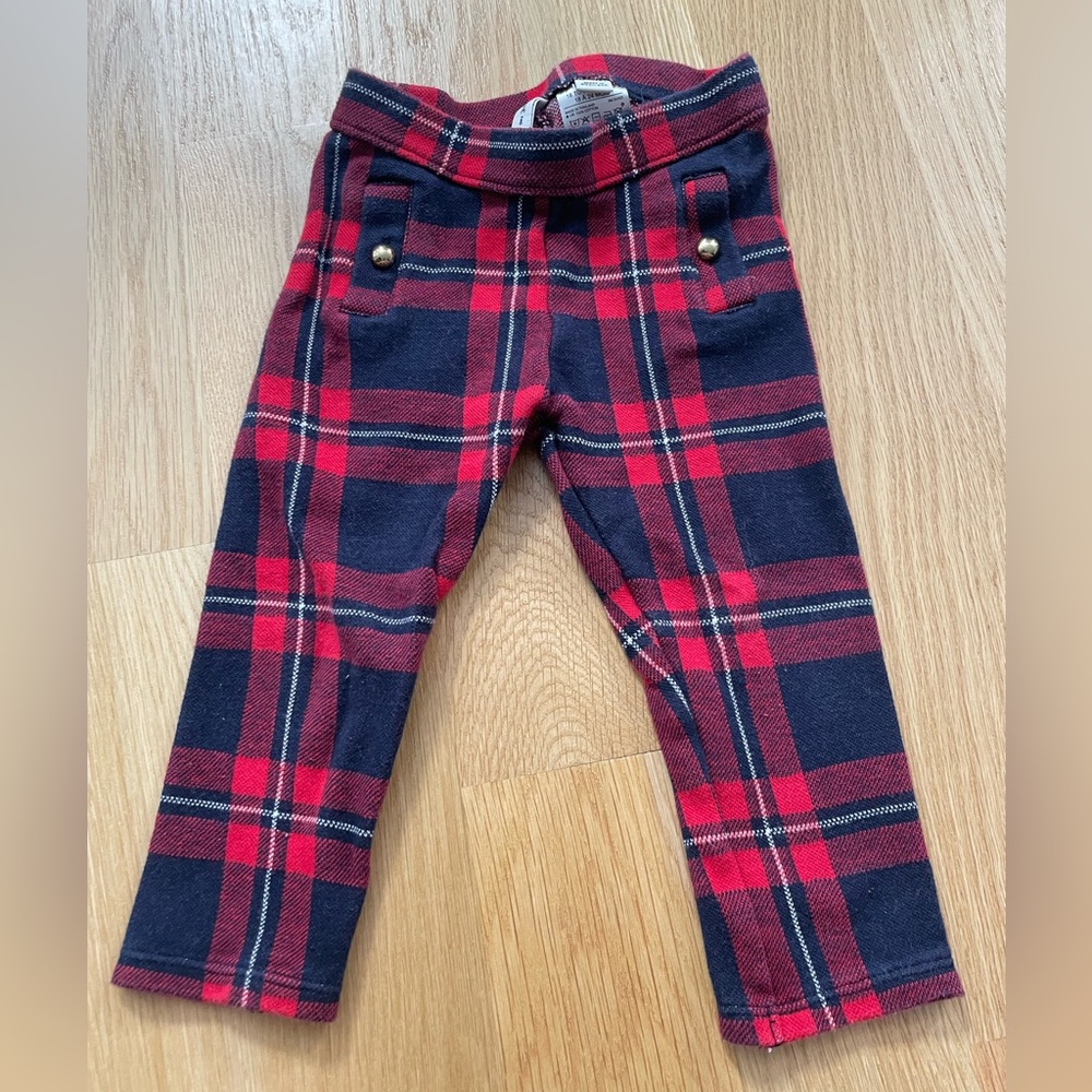 Janie and Jack plaid legging -18-24 months